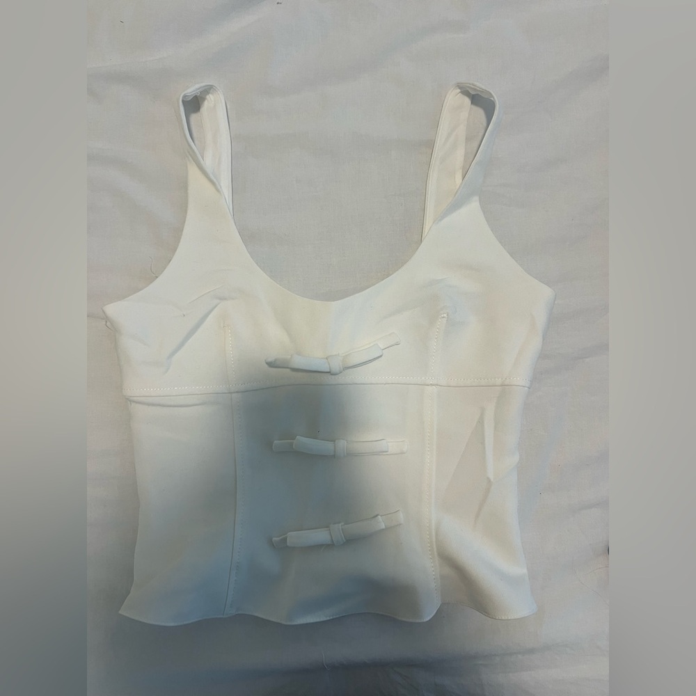 Zara White corset top